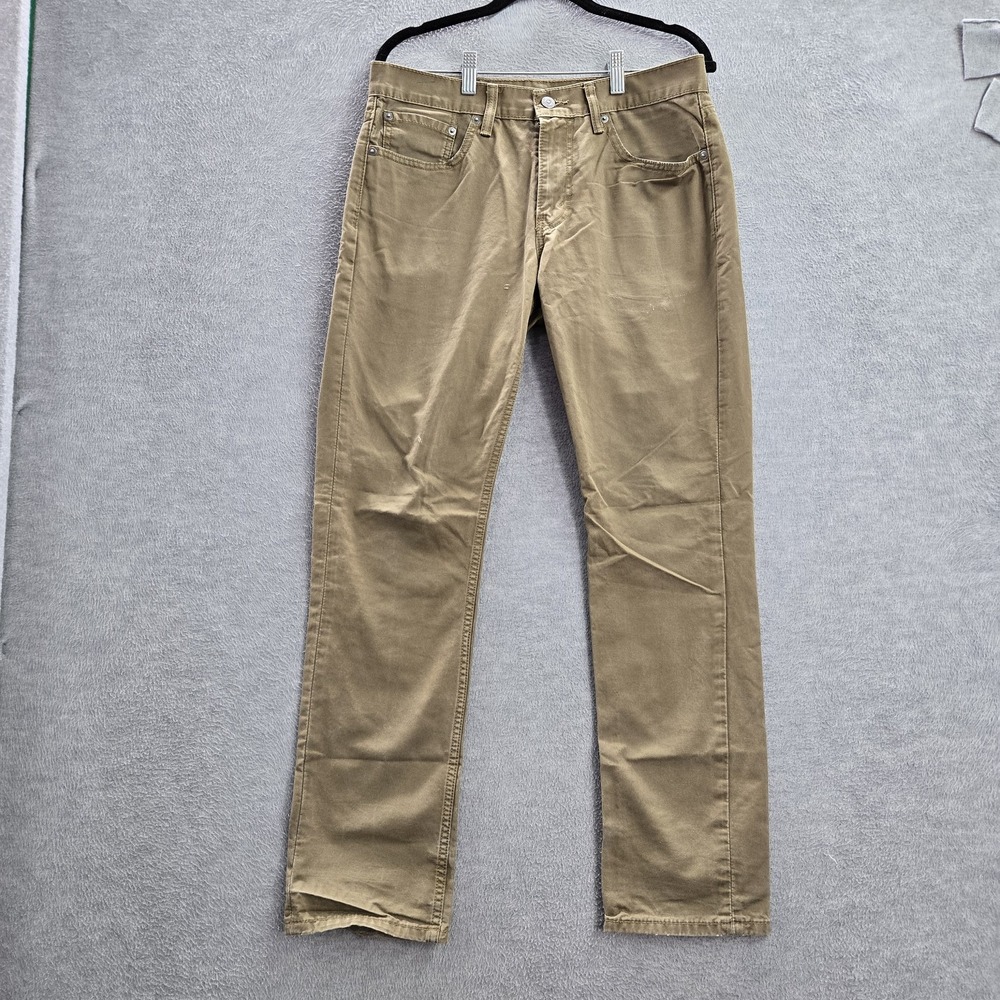 Levi's 511 Men Jeans 32X32 Khaki Slim Button‎ Rivet Twill 31" Inseam